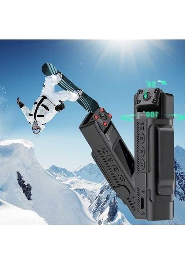 Ulzyvf Yüksek Netlikli Taşınabilir Aksiyon Kamerası, Ekstra Kapasiteli Wifi Kamera Siyah Siyah