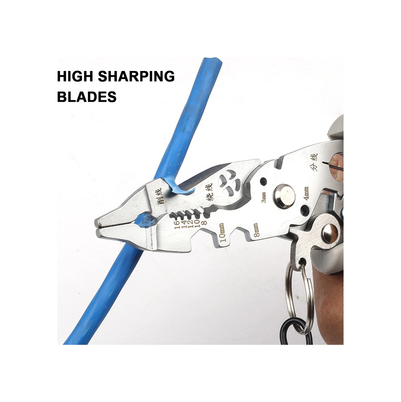 Skycity Endüstriyel 7.5 İnç Dirsekli Tel Soyucu, 0.8-1.6mm Aralığında Kesme, Kırma, Presleme Ve Vidalama İşlevleriyle Ergonomik Grip