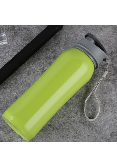 Hangfox 750ml Yeşil Paslanmaz Çelik Spor Su Bardağı, Pipetli Açık, Sızıntısız Kapak Ve Nilon Askı İle Taşınabilir, Dış Etkinlikler İçin Ideal Çok Renkli