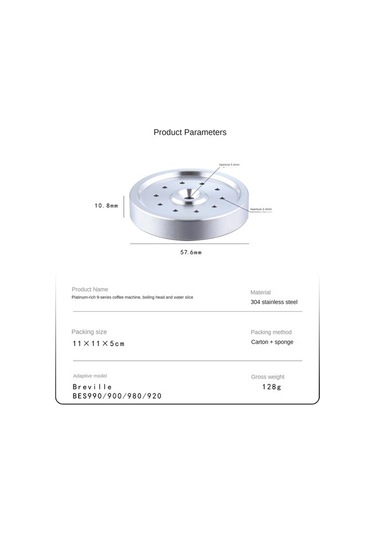 Metabagua Breville Bes990/900/980/920 Kahve Makinesi Grubu Duş Perdesi Kahve Demleme Başlığı Tutucu 1ıwnyg Renkli