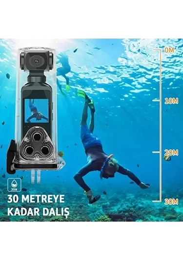 Vtn-032 4k Ultra Hd Aksiyon Kamerası 270 Geniş Açı Döner Klips Su Geçirmez Kılıf Wifi Kamera Siyah