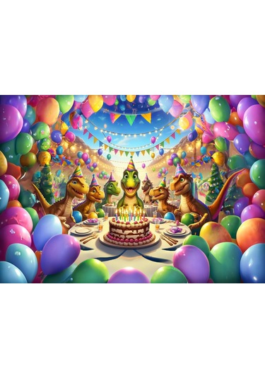 Art Çocuk Dinazor Partisi 50 Parça Puzzle