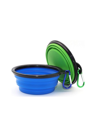 Noyiska Taşınabilir Katlanabilir Asma Aparatlı 2 Adet Silikon Mama Kabı