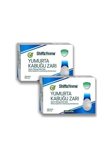 Aksu Vital Shiffa Home Yumurta Kabuğu Zarı 620 MG 30 Kapsül 2 Adet