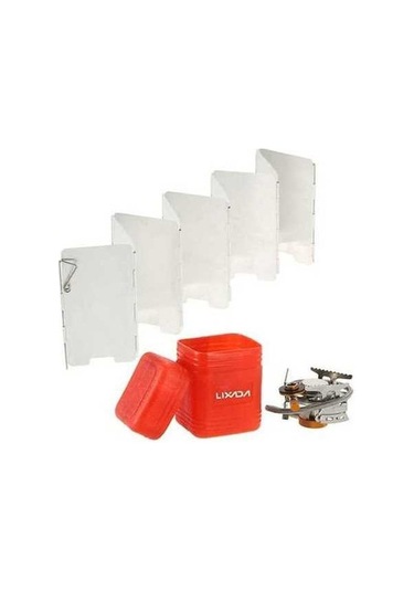 Ulzyvf Ultra Skycity Sırt Seti: Renkli Plakalı Kamp Ocağı, Hafif Gazlı Çanta Cam Çok Renkli