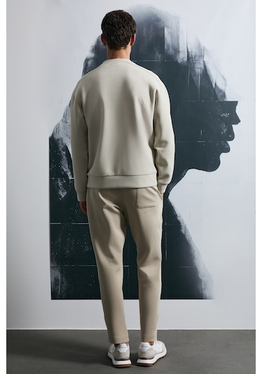 Lufian Dark Erkek Sweatshirt Ekru Ekru 112030182100520 Ekru