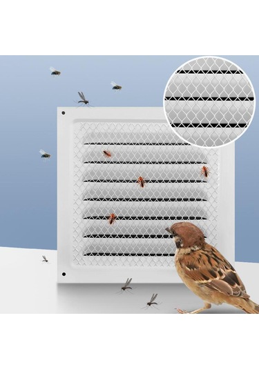 Suntek Metal Havalandırma Kapağı Yoğun Izgara 25cmx25cm-beyaz