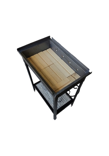 Ateş Tuğlalı Steak Döküm Izgaralı Mangal