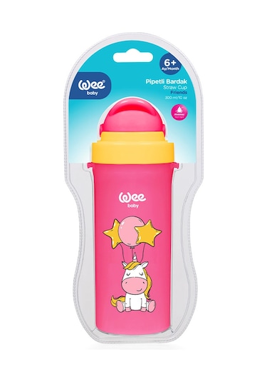 Wee Baby  Pipetli Bardak 300 ML - Pembe