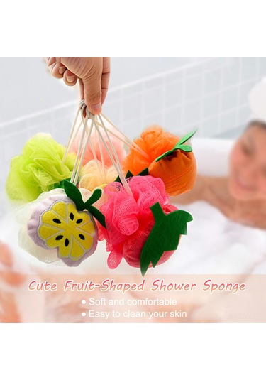 Teltree Yumuşak Meyve Desenli Duş Süngeri - Cilt Dostu Eksfoliasyon Ve Temizlik Diğer