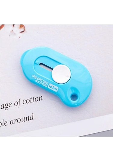 Sevimli Katı Mini Taşınabilir Bıçak Kağıt Kesici Jilet Ofis Kırtasiye, Rastgele Renk Teslimatı