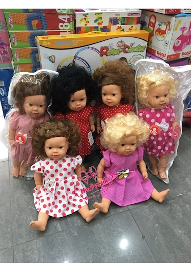 Mira Büyük Boy Türkçe Konuşan Et Bebek Elbiseli 60 Cm Videolu Beyaz-Saçlı Etbebek