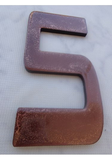 15 Cm Bakır Eskitme Kapı Daire Villa Bina Birim Numarası No:5