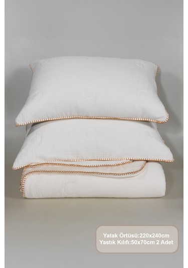 Elart Palermo Comfort Uyku Seti Çift Kişilik 3 Parça 220x240 Cm Krem Krem