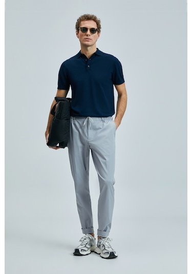 Lufian Glen Smart Erkek Chino Pantolon Slim Fit Gri Gri 111190336100150 Gri