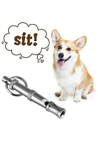 Homyl Ultrasonik Köpek Eğitim Düdüğü Evcil Malzemeleri Gümüş
