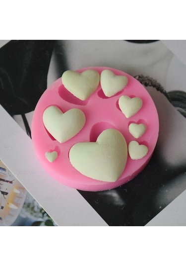 Fastbuy Fondan Kalp Kalıp, Dantel Desen, Süsleme Fırın Malzemeleri, Renkli Pastacılık Aksesuarları Çok Renkli