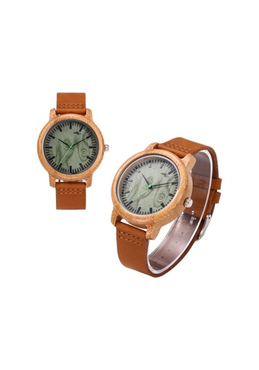 Springsun Kadın Saatleri Analog El Yapımı Doğal Bambu Ahşap Saatler Erkek Moda Minimalist Kuvars Saat Akıllı Saat (İthalatçı Garantili)