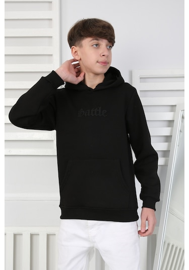 Erkek Çocuk Sweatshirt Polarlı 00106 Siyah