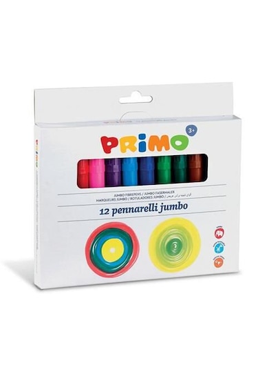 Primo Yıkanabilir Jumbo Keçeli Kalem 12 Renk Mc-603jumbo12