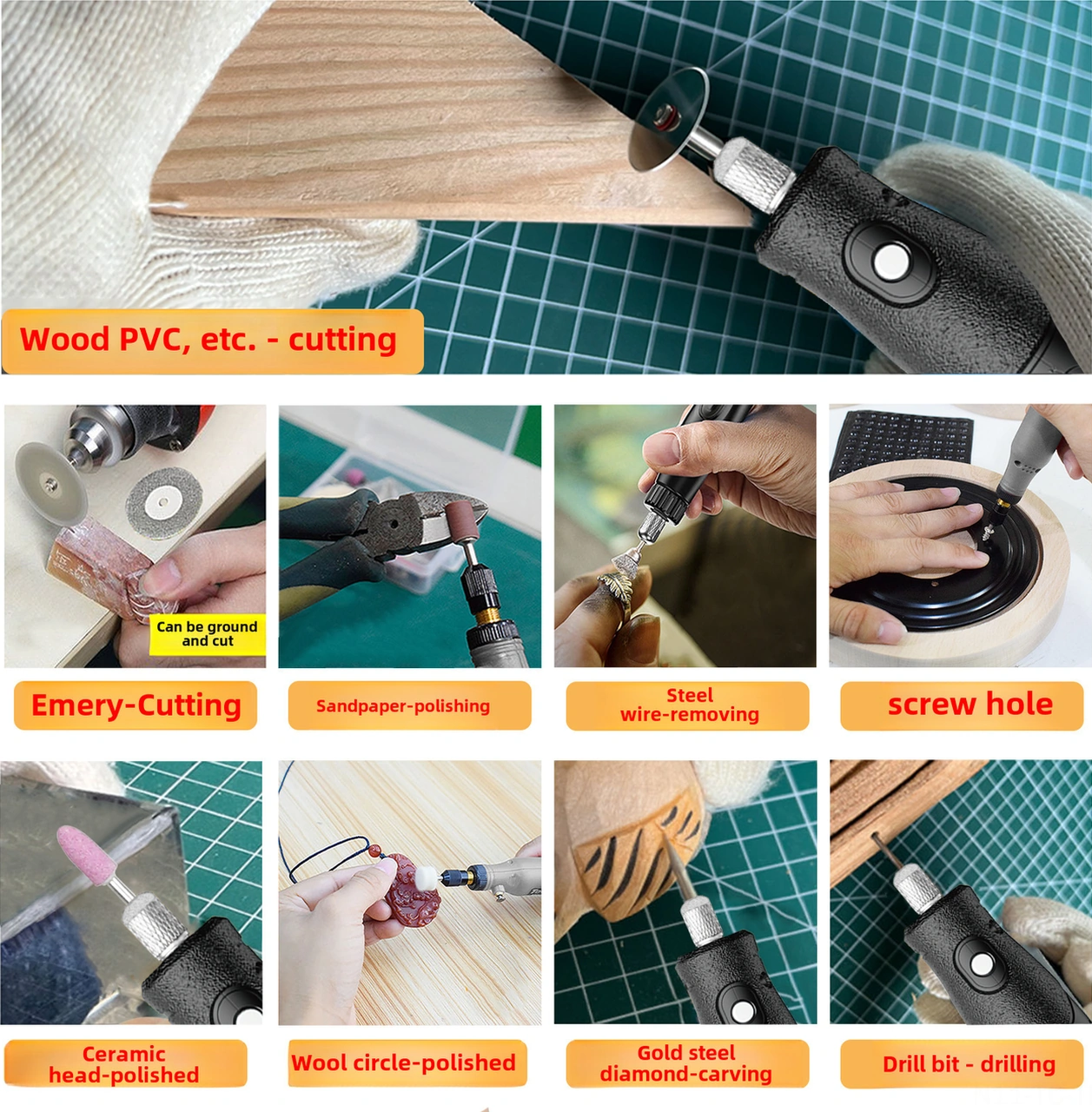 Skycity 110-220v Sabit Hızlı El Tipi Elektrikli Taşlama Makinesi - İvmeleme, Kesme, Delme, Cila Ve Gravür İçin 39 Parça Takımı Prize Bağlı