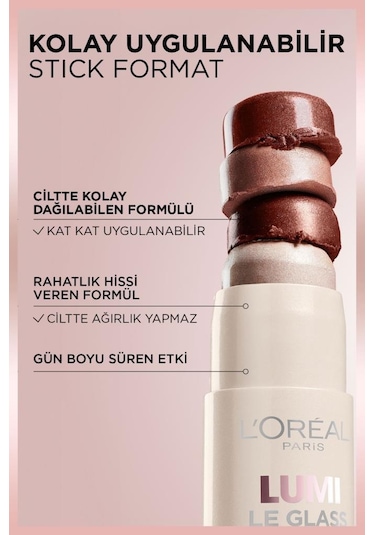 L'Oréal Paris Lumi Glass Islak Bitişli Stick Aydınlatıcı 610 Glassy Pearl Eclat