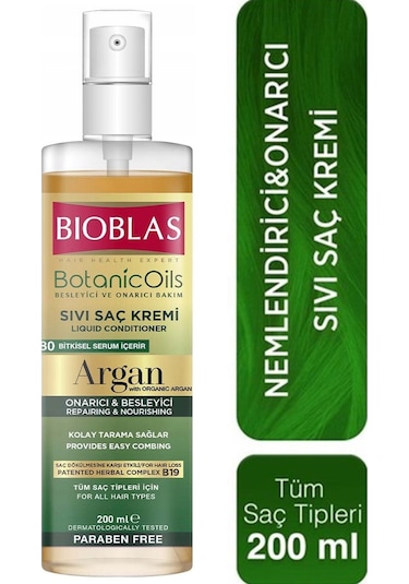 Bioblas Botanic Oil Argan Özlü Sıvı Saç Kremi 200 ML