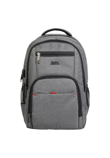 Dada Laptop Bölmeli 15.inç Su Geçirmez Kumaş Günlük Okul Sırt Çantası Gri