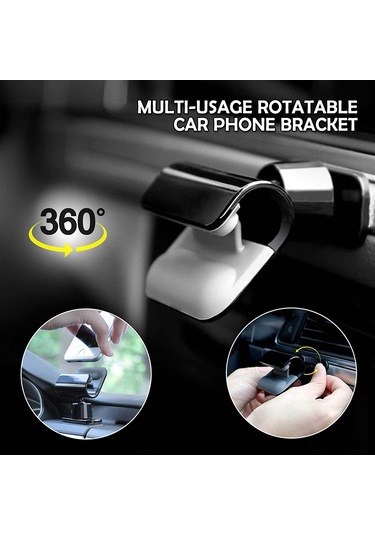 Geartronic Yeni Tasarım 360 Derece Manyetik Araca Montaj Tutucu Standı Cep Telefonu Çok Kullanımlı Dönebilen Araç Telefonu Braketi -