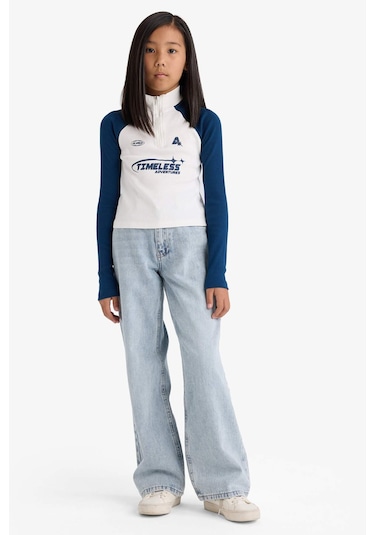 Defacto Kız Çocuk Fitted Balıkçı Yaka Slogan Baskılı Fitilli Kaşkorse Uzun Kollu Tişört E9654a825auer138 Ekru Defacto Kız Çocuk Fitted Balıkçı Yaka Slogan Baskılı Fitilli Kaşkorse Uzun Kollu Tişört E9654a825auer138 Ekru