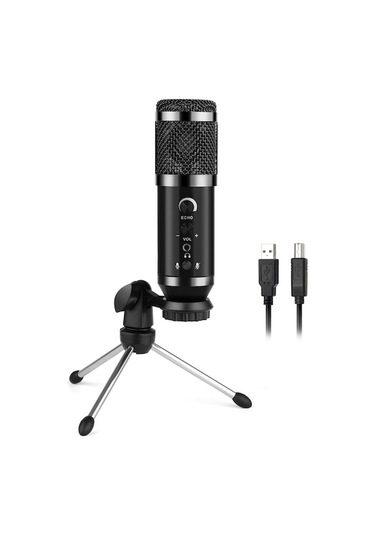 Yüksek Hassasiyetli Kondansör Mikrofon - 3.5mm Dinleme Portu İle Bilgisayar Canlı Yayın, Oyun,网课 Ve Ses Kaydı İçin - Plug & Play