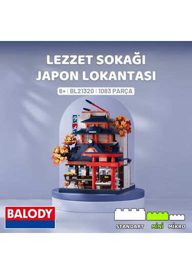 Balody Lezzet Sokağı Japon Lokantası Bl21320 Mini Blok Yapı Oyuncakları Seti