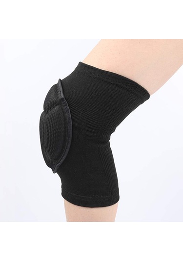 Koruyucu Diz Pedleri Kaplumbağa Kabuk Sünger Siz Pedler Spor Bisiklet Futbol Voleybolu 1 Çifti Siyah