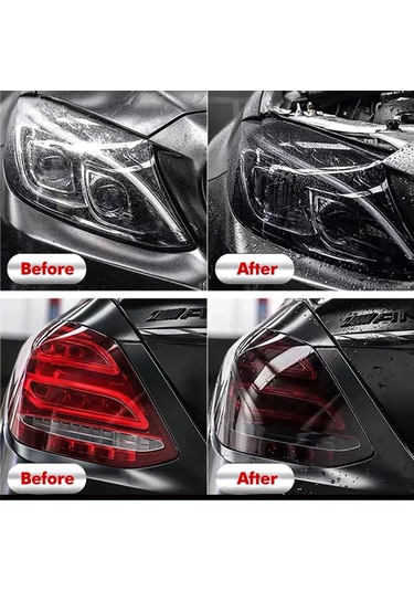 Şeffaf Işık Siyah Duman Pvc Film Renk 30x200cm Far Arka Lamba Sarma Clear 30x200cm 1 Piece Set