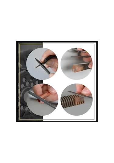 6 Parça Mini Eğe İğne Model Demir Ahşap Metal Törpü Eğe 18 Cm