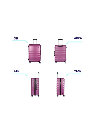 Vegmann Delphin Violet Büyük Boy Valiz