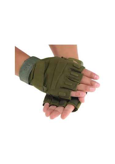 Single Sword Unisex Spor Ve Outdoor Yarım Parmak Eldiven