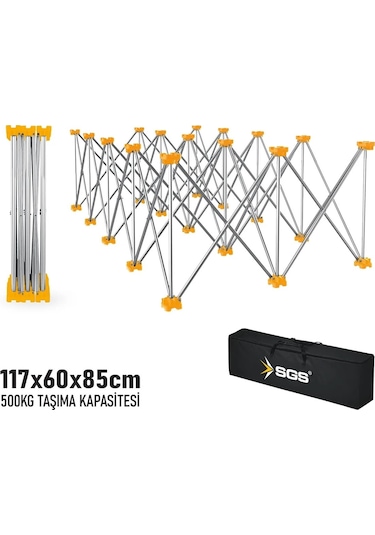 Sgs Katlanır Çalışma Tezgahı Alüminyum 117 60 85 Cm Sgs921