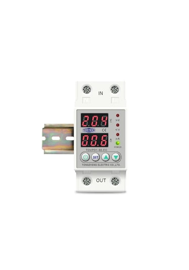 Tomzn Gerilim ve Akım Koruma Rölesi Yüksek Alçak Voltaj Akım Koruma 63 A