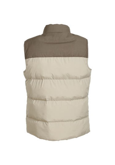 Erkek Slim Fit Bej Rüzgar Ve Su Itici Termo Iç Astarlı Nefes Alabilen Yelek Ncs Jeans 4514-Bej