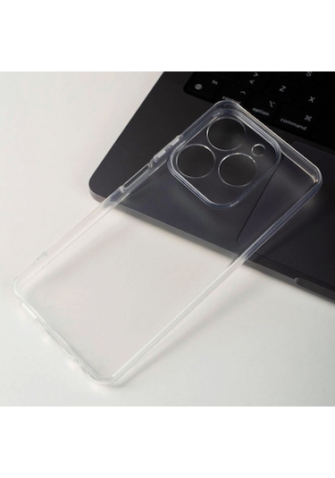 Tecno Spark 20 / 20c Kılıf Kamera Korumalı Silikon Şeffaf Arka Kapak