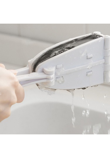 Neevoyu Ev Temizlik Fırça, Katlanabilir Kollü, Hızlı Köpürme Ve Temizleme, Pp+polyester Malzeme, Beyaz, 2 Adet Set