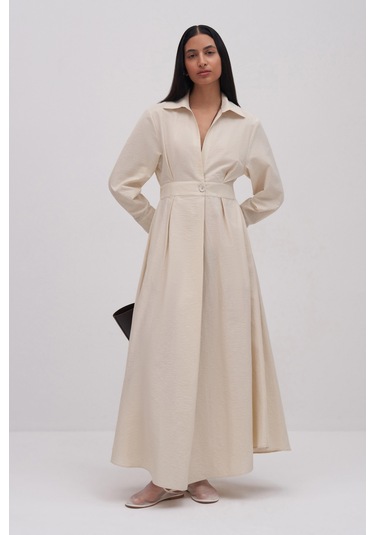 Miha Maxi Elbise Ekru