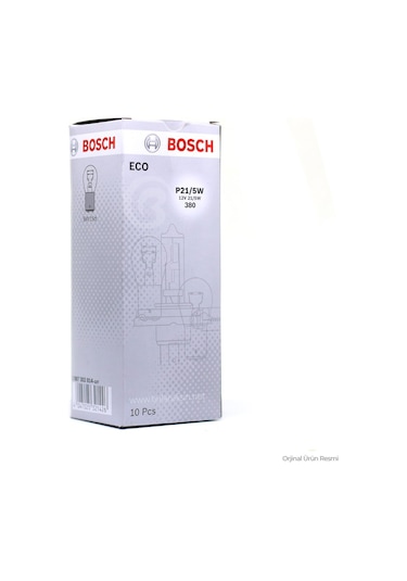 Bosch  Ampul 12V 21W 1016 Çift Duy Şaşı P21 5W Bay15D 10 Adet