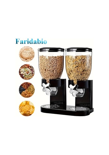 Xuweiwei Beyaz Tek Dokunuşlu Tahıl Dispanseri - Hava Geçirmez Bpa İçermez Saklama Kabı Beyaz