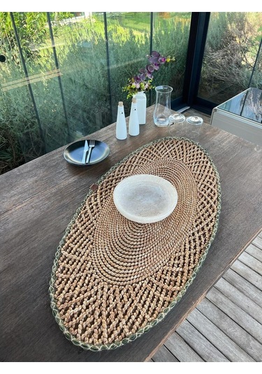 Runner - 1 Adet - 110 X 55 Cm Natural Kahverengi
