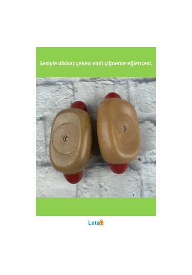 Sesli Hot Dog Şeklinde Eğlenceli Köpek Oyuncağı
