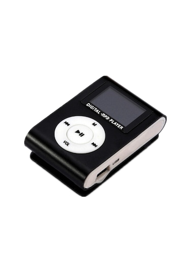 Kangvka Taşınabilir Metal Mp3 Çalar, Mini Lcd Ekran, 3.5mm Kulaklık Soketi, 32gb Tf Kart Desteği, 90mah Pil, Siyah