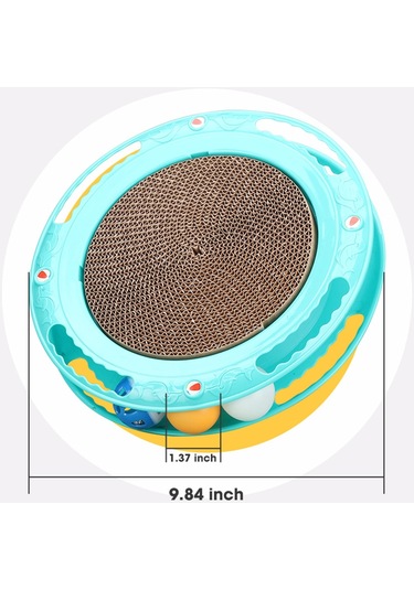 Suntek Dayanıklı Kedi Tırmalama Tahtası Kaymaz Alt Pedi Mavi