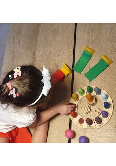 Kırtkırt Ahşap Ay Döngülü Tabla